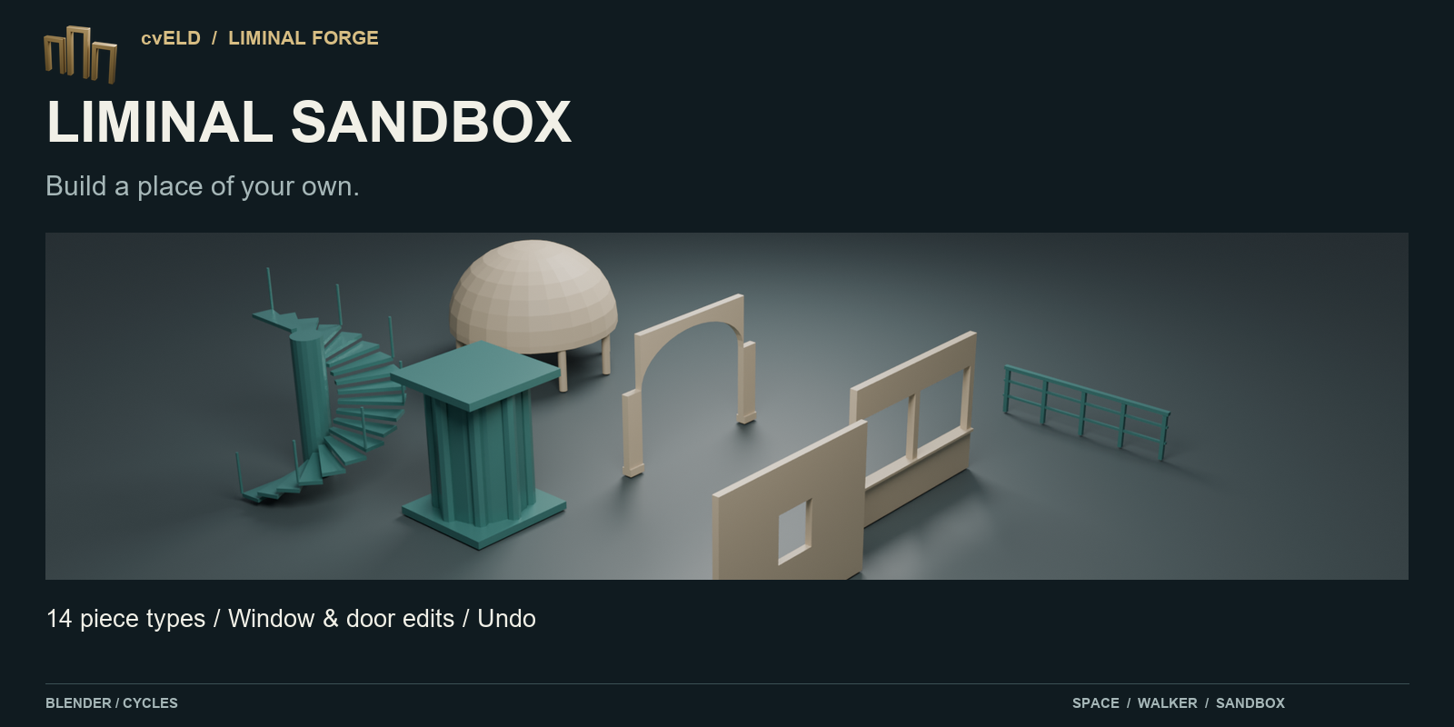 Liminal Sandbox: modular building and editing