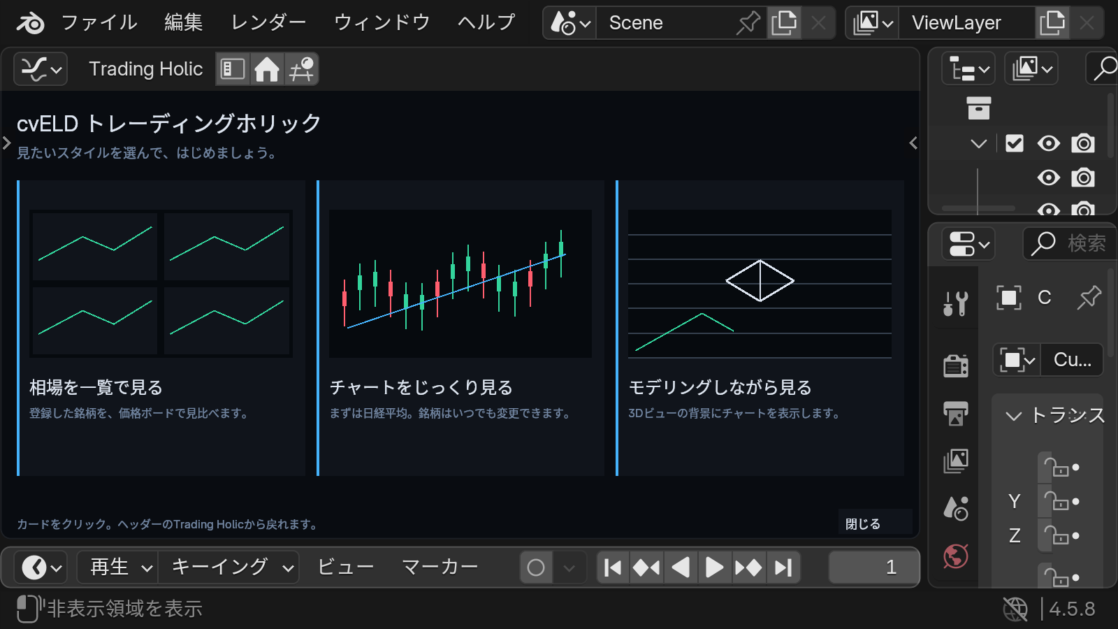 最初のチャートを表示